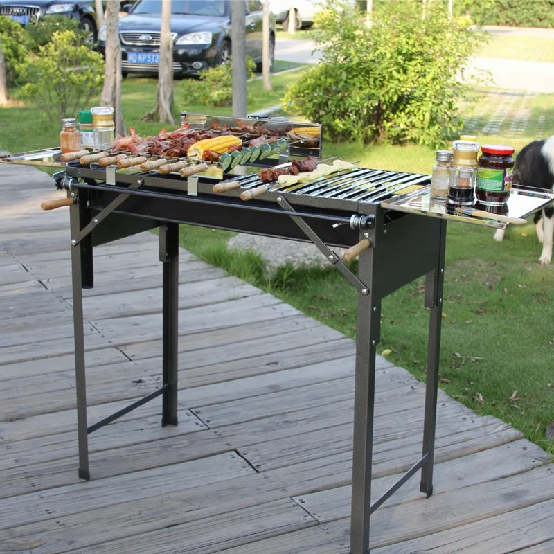 Portable Charcoal Grill Indoor Outdoor Family Events Party BBQ Grill Camping Picnic Trip
