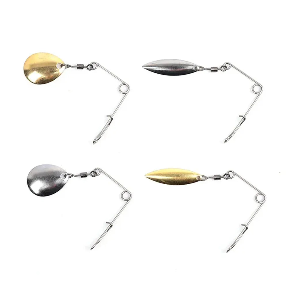 10pcs Vibration Spinner Bait Lures Tackle Barb Fishing Lures Spinner Fishing Lure Bait Spoon Bass Wire Bait Tool Accessories
