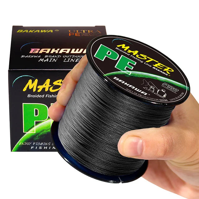 BAKAWA Braided Fishing Line 4 Strands 300M 500M 1000M Multifilament PE Fishing Line 10LB-85LB Strong Japan Cord For Carp Fishing