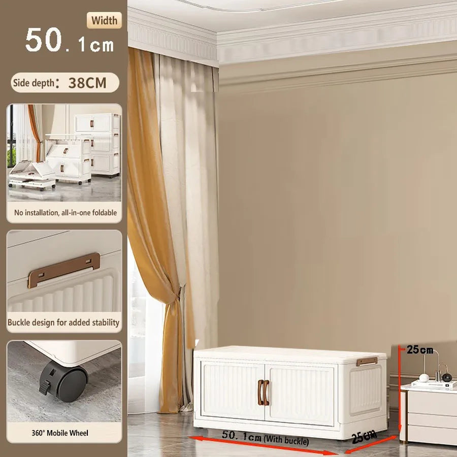 Home Bathroom Vanity Drawer Storage Cabinet Sundries Organizer for Bedroom Kitchen - Compact Utilitarian Furniture