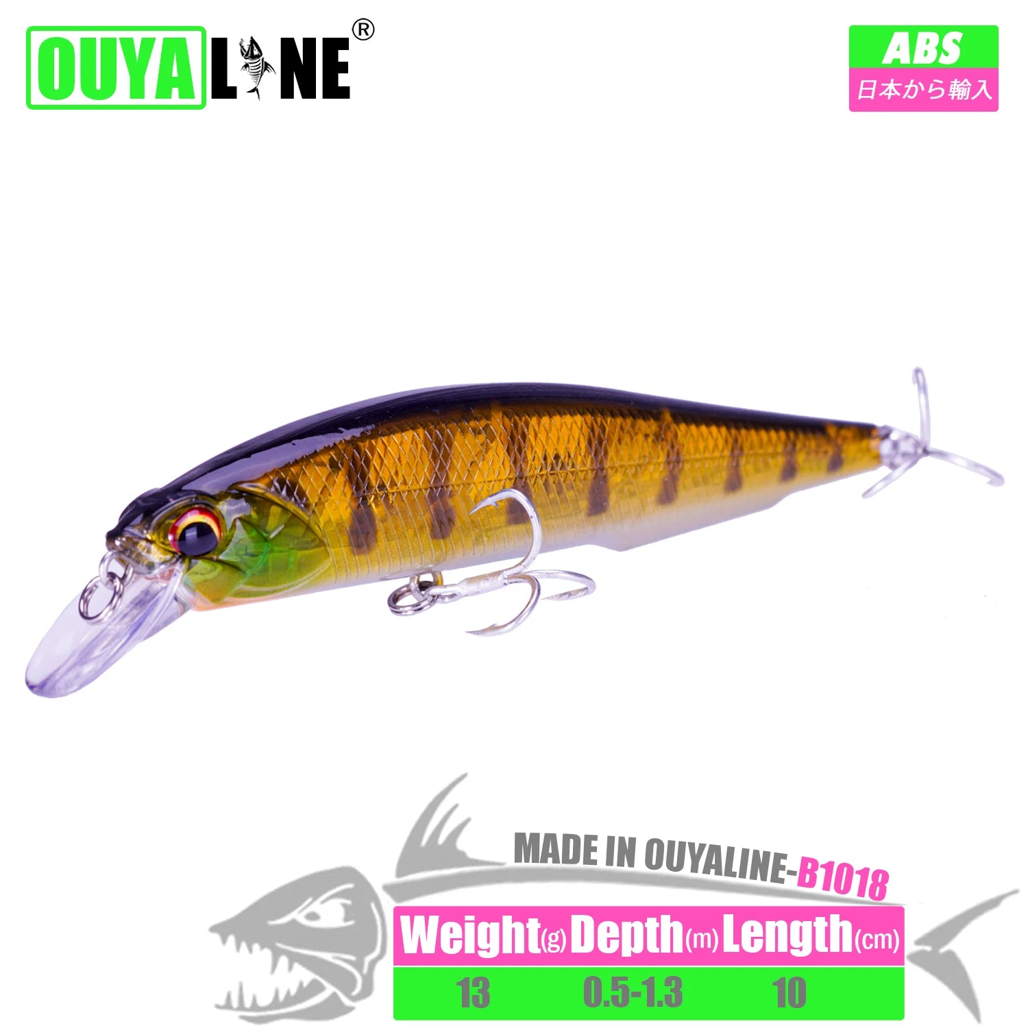 Fishing Lure Minnow Weights 13g 10cm Isca Artificial Depth 0.5-1.3m Bait Pesca Wobblers Pike Carp Fish Tackle Leurre Accessories