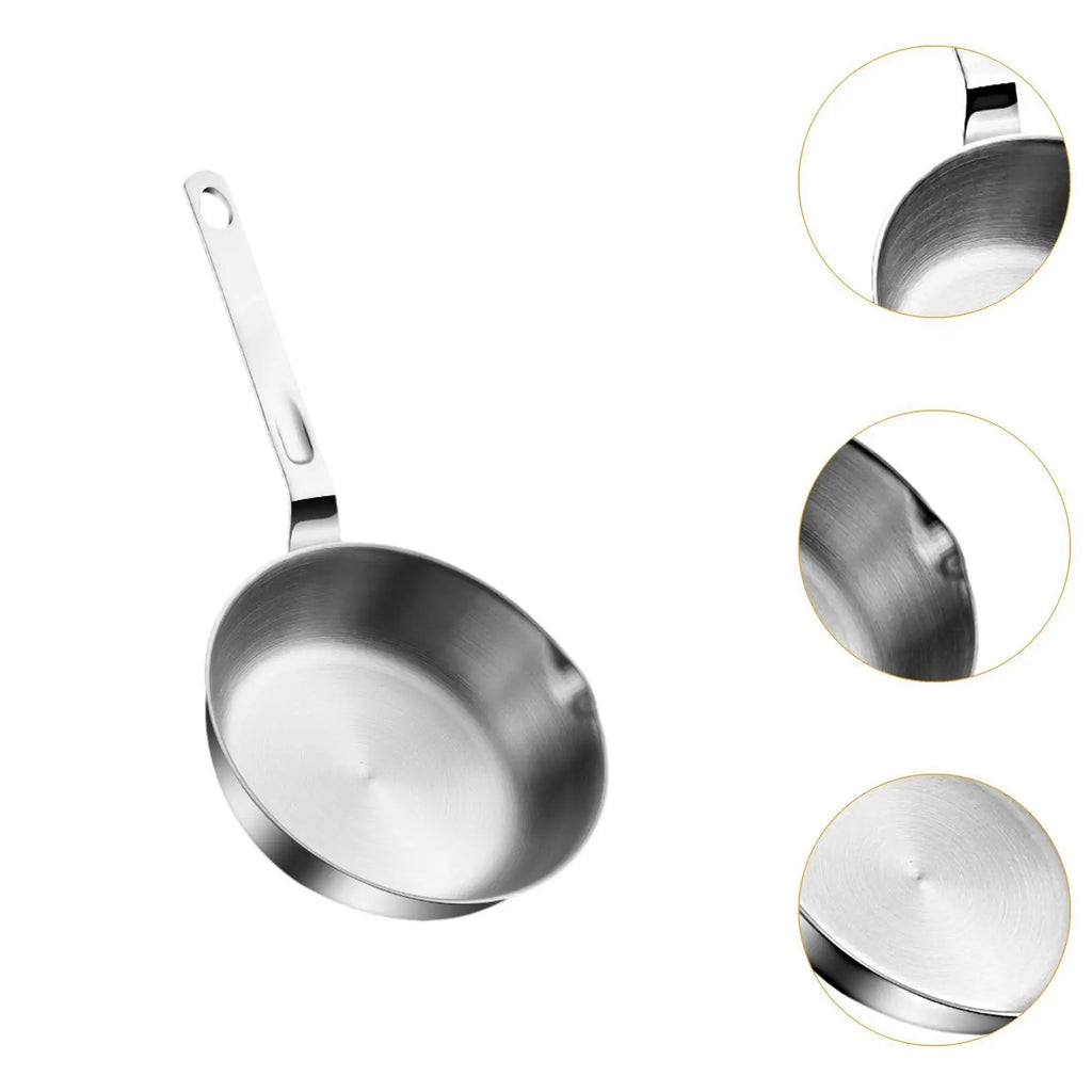 Stainless Steel Frying Pan Cooking Eggs Sandwich Butter Melting Pot for Home Kitchen Induction Cooker All Stovetops Stoves