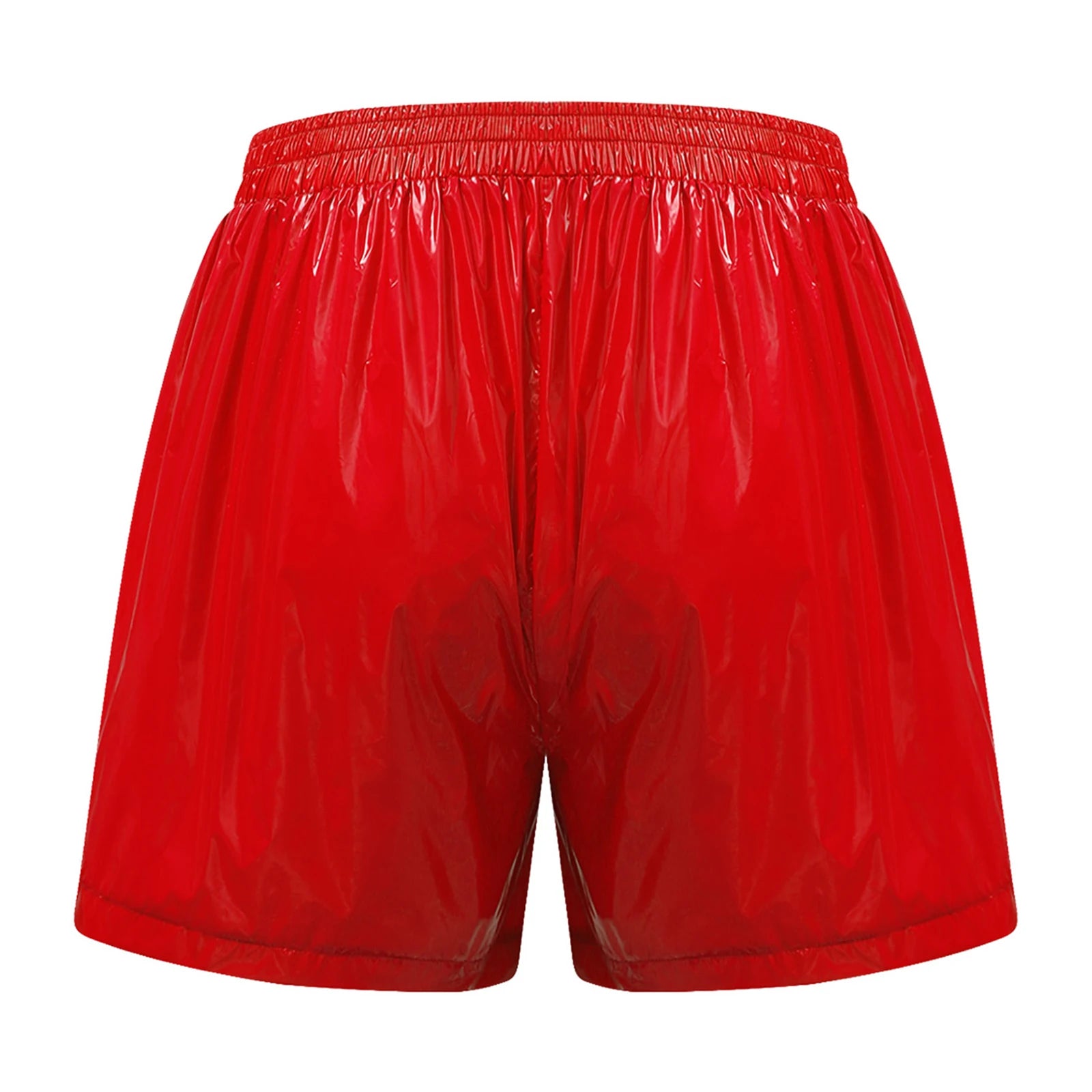 Swimwear Mens Wet Look Athletic Running Swim Shorts Athletic Beach Swimming Trunks with Pockets Stripes Elastic Waistband Shorts