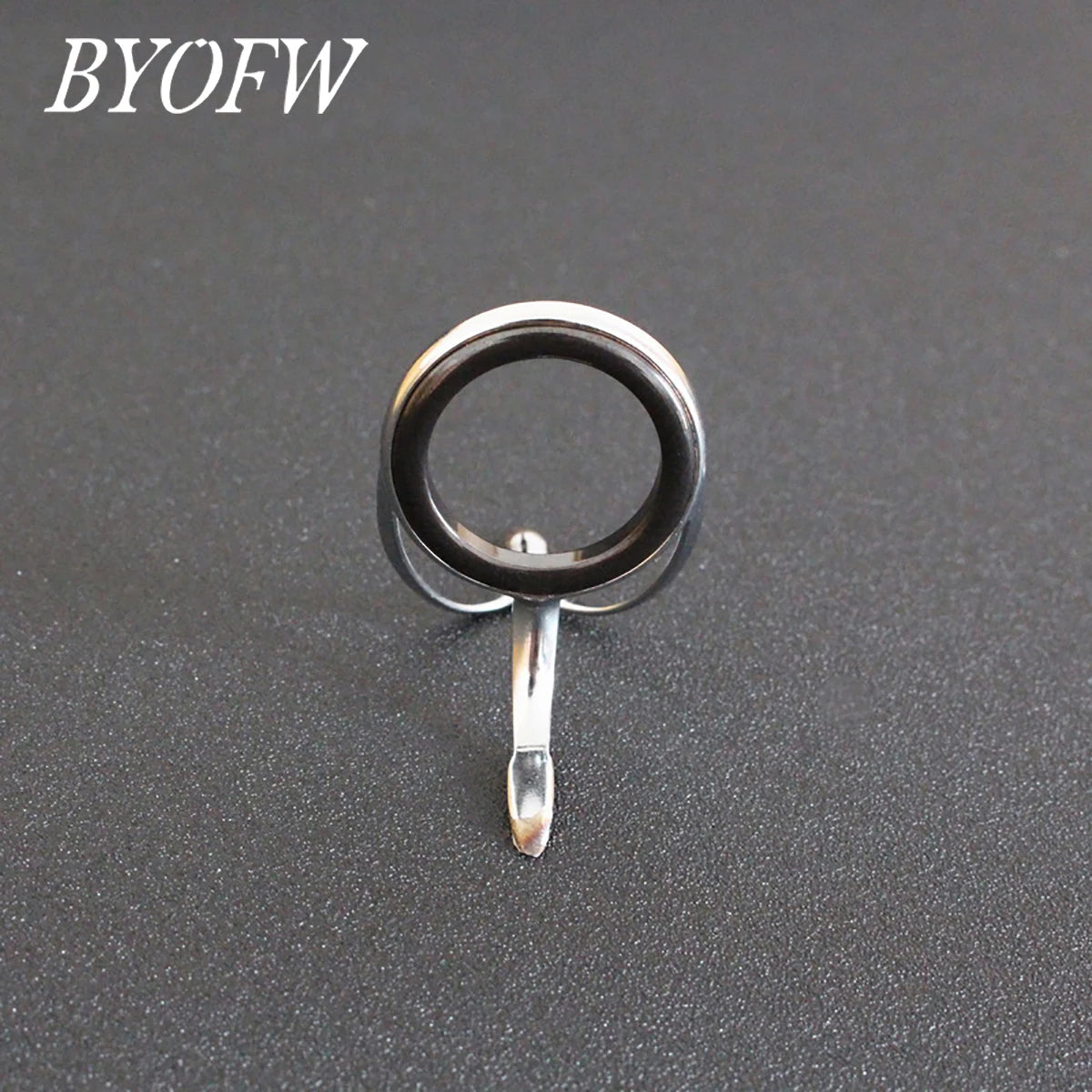 BYOFW 9 PCS/bag Tangle Free Stainless Steel Fishing Rod Guide Ceramic Ring Eye Double Legs For Building Replacement Accessories