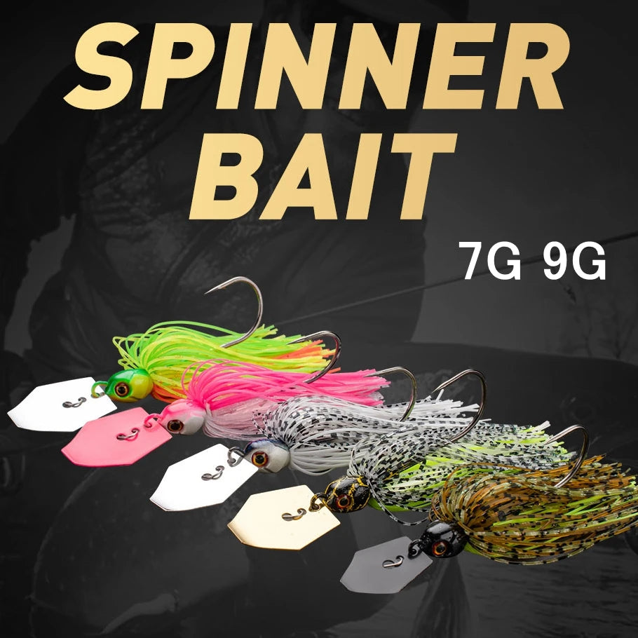 Fishing Lure Buzzbait 7g 9g Metal Bait Spinner Bait Weedless Wobbler for Bass Pike Walleye Fish