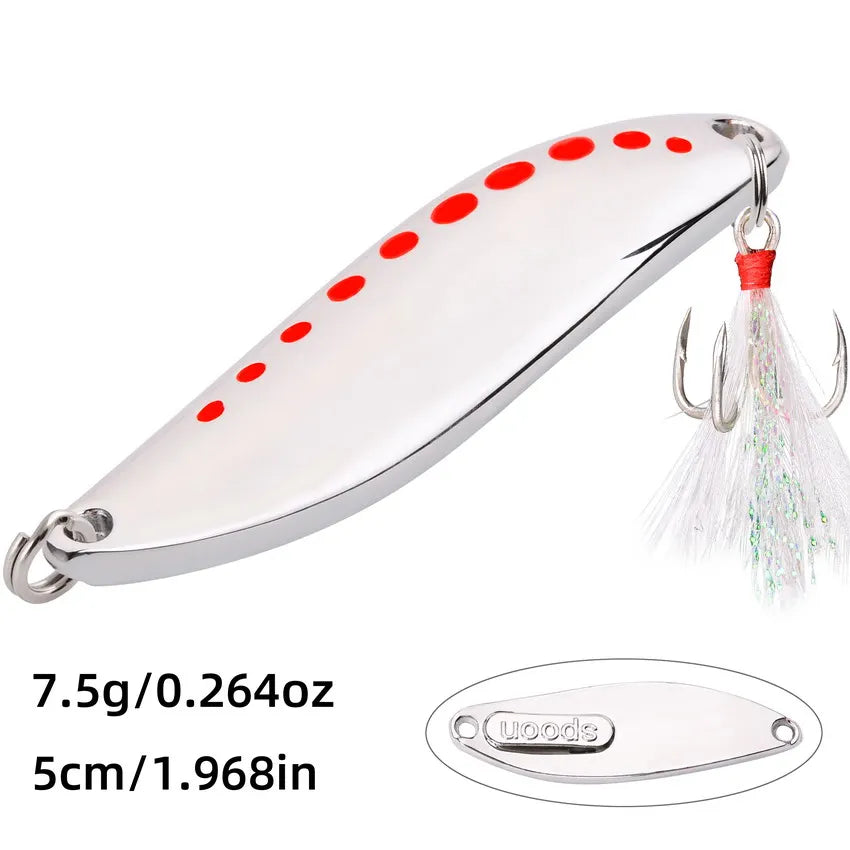 Metal Vib Leech Spinners Spoon Lures 2.5g 5g 7.5g 10g 15g 20g 25g 30g Artificial Bait Lure Fishing Tackle for Bass Pike Perch