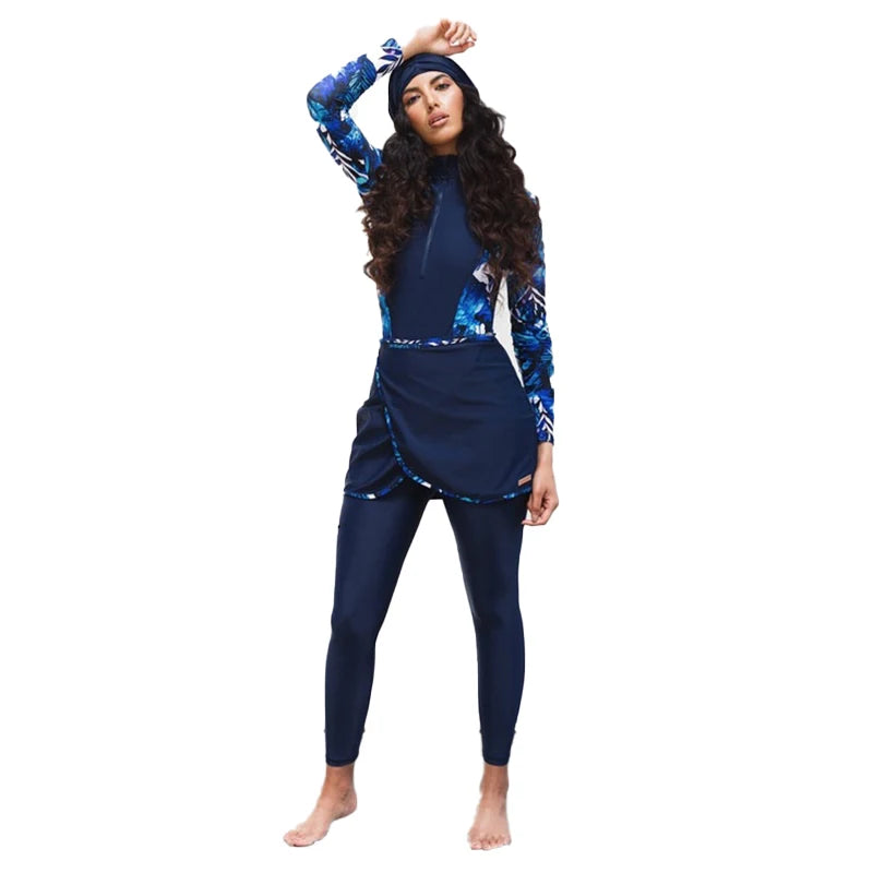 Muslim Modest Swimwear Hijab Burkini Swimsuit Women Islamic Cover Ups Long Sleeve Swimming Suit Hijabs For Woman Swim Bathing
