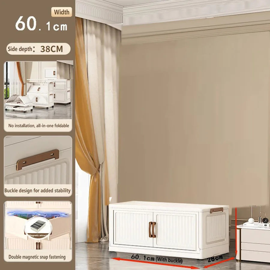 Home Bathroom Vanity Drawer Storage Cabinet Sundries Organizer for Bedroom Kitchen - Compact Utilitarian Furniture