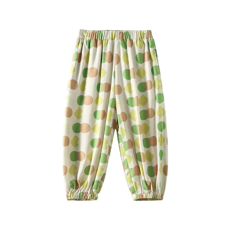 Amila Baby Pant 2026 Summer New Casual Fashionable Comfortable Breathable Fully Printed Contrasting Color Binding Feet Clothing