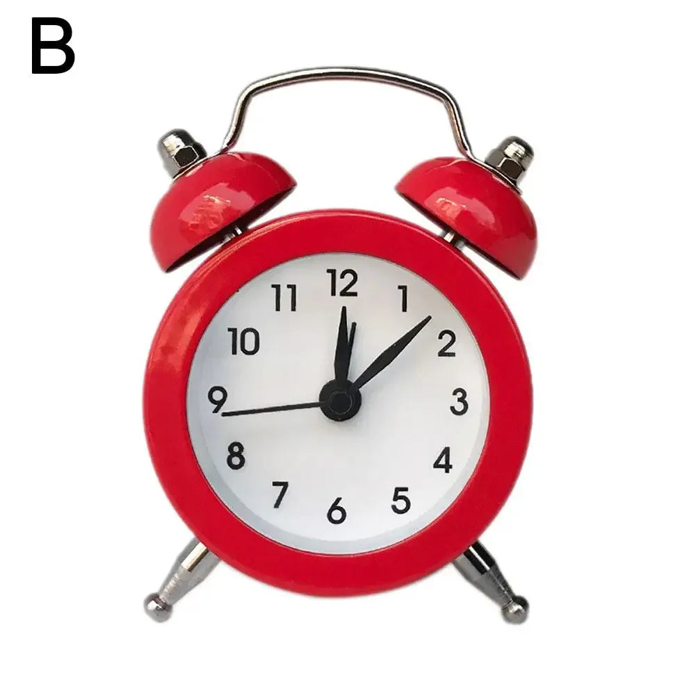 Retro Loud Alarm Clock Double Bell Mechanical Key Wound Silent Decor Clocks Home Bedside Pointer Night Light Clock Clock Al L8S2