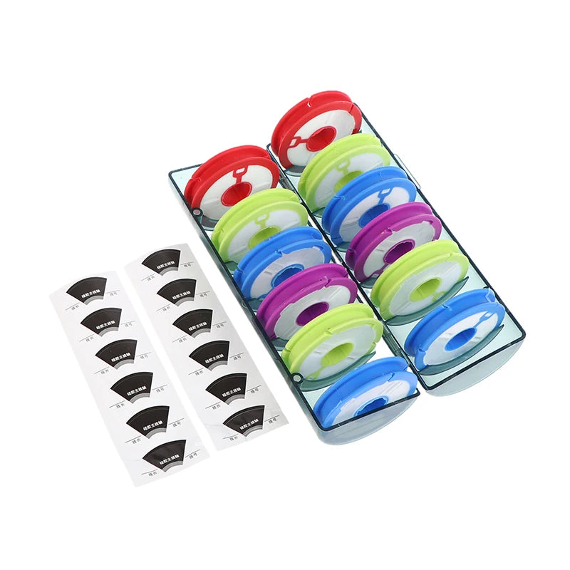 High-Quality Fishing Tackle Supplies: Portable Box, 4-16 Axis Silicone Coil, Rainbow Fishing Line Rolling Board