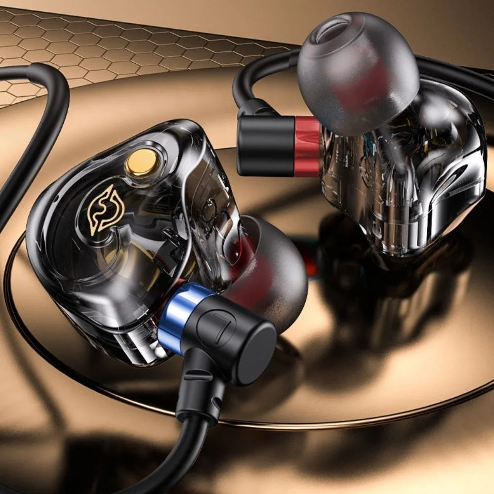 Stereo Wired Earbuds 3.5mm/Type C Wired Earphone in-Ear HD Mic Wired Headset HiFi Stereo Surround Sound Earpiece Headset Sport