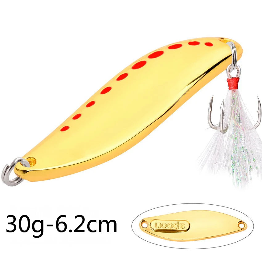 Metal Vib Leech Spinners Spoon Lures 2.5g 5g 7.5g 10g 15g 20g 25g 30g Artificial Bait Lure Fishing Tackle for Bass Pike Perch
