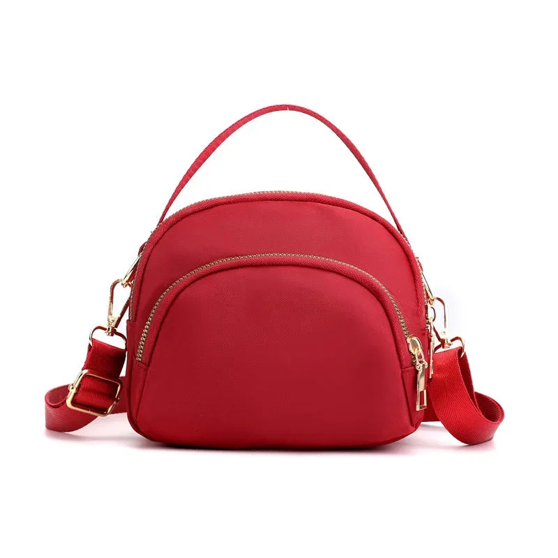 Women Handbag and Purse 2025 New Designer 3 Layers Large Capacity Shoulder Bags Lady Crossbody Bag Sweet Red Black Bolso Mujer