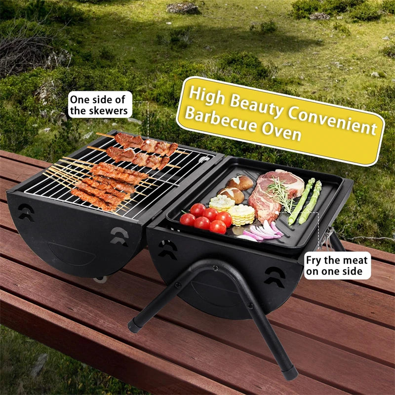 Portable Charcoal Grill,Tabletop Charcoal Grill,BBQ Grill for Outdoor Cooking Camping,Picnics,Backyard,Balcony