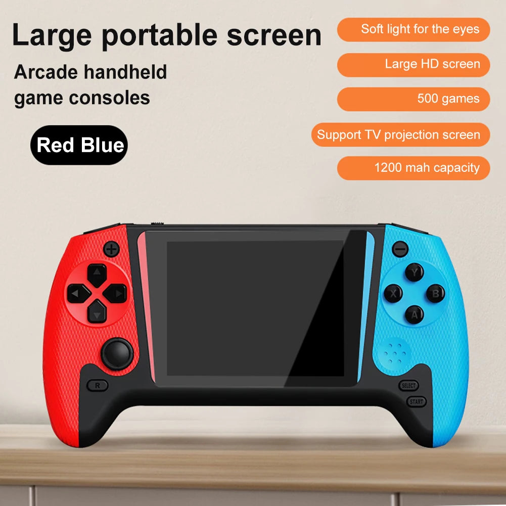 Retro Handheld Game Console 3.5inch LCD Screen Built-in 500 Games Gaming Console TV Connect Video Game Console for Single Player