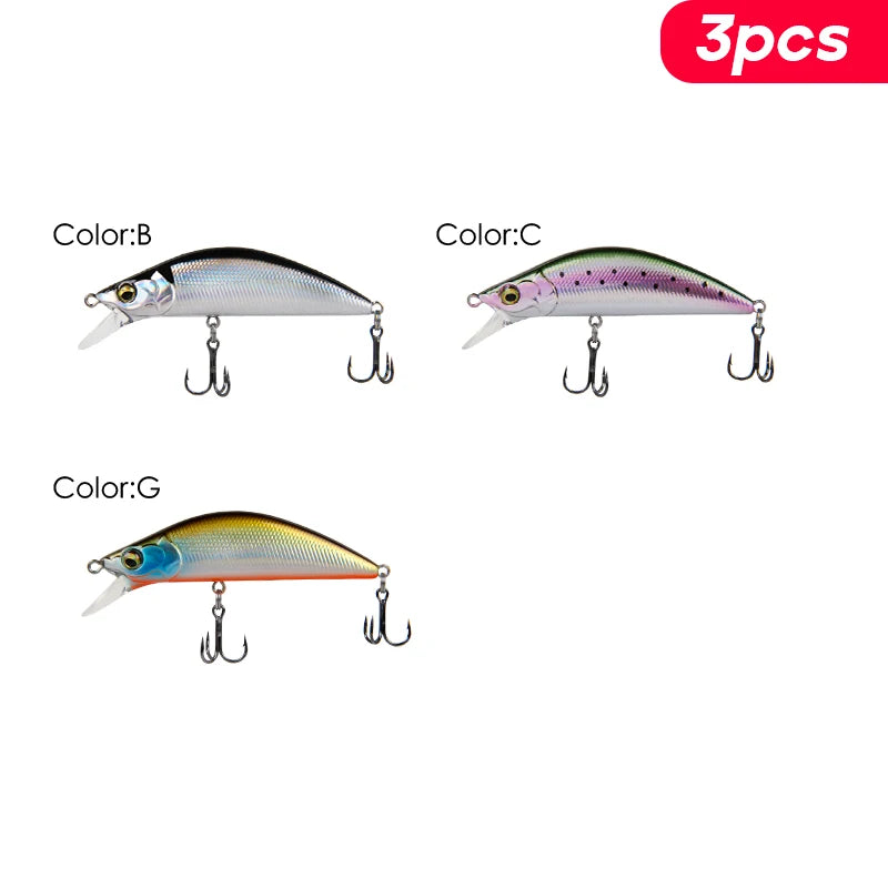 LETOYO 5g 50mm 8g 60mm 1.5-2.5m Depth Sinking Minnow Fishing Lure Artificiali Hard Baits Crankbait Wobblers Trout Bass Lure