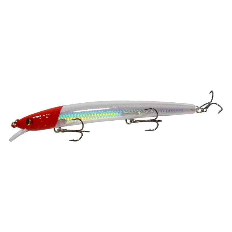 Factory Wholesale Bionic Fishing Lure Minnow 13.5cm 15g Topwater Floating 3D Eyes Hard Baits Wobbler Sea Bass Accessory