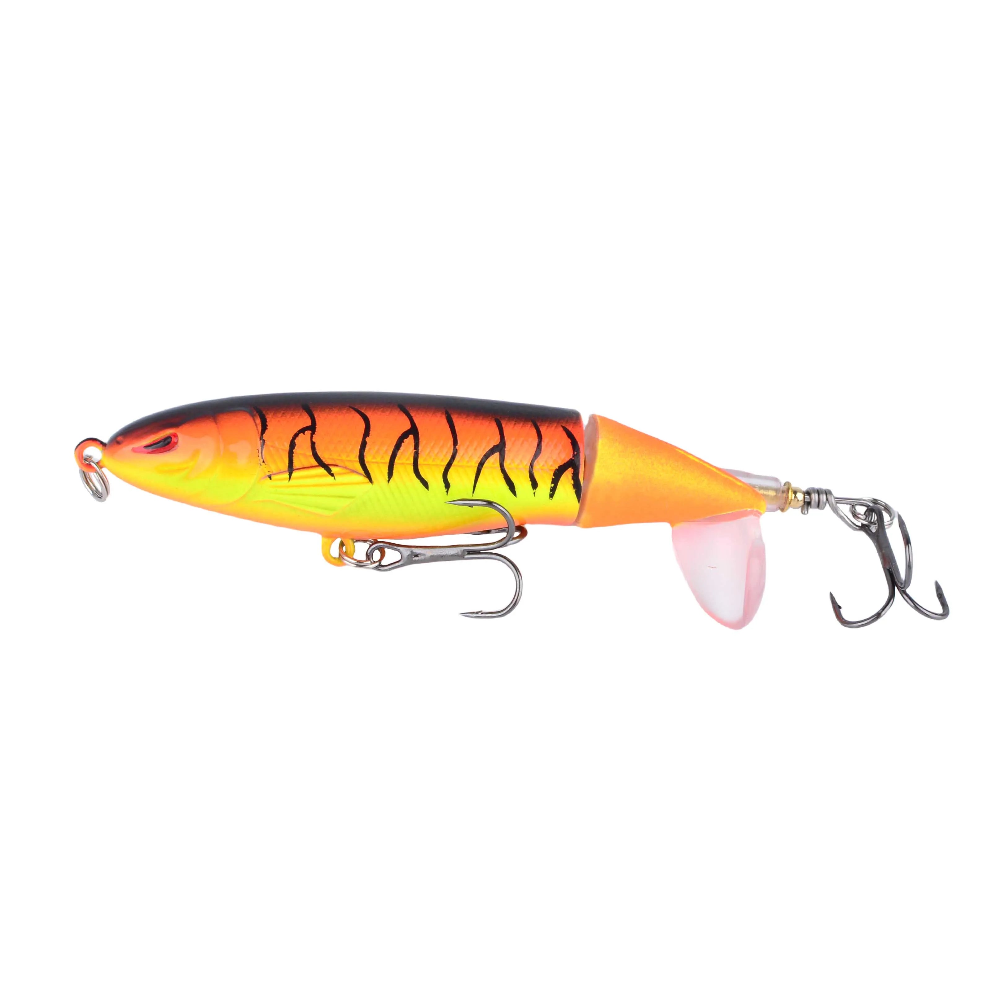 1Pc Fishing Lures Whopper Popper Topwater Artificial Bait Hard Rotating Tail Fishing Tackle