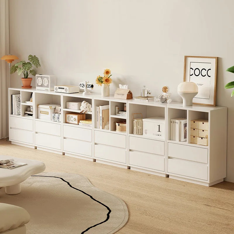 Bookshelf Home Modern Simple Floor Free Combination Storage Display Cabinet Living Room Grid Shelf Side Cabinet