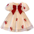 Girl dress polka dot princess dress baby white gauze dress Winged angel white gauze dress birthday party gifts 1-8T summer
