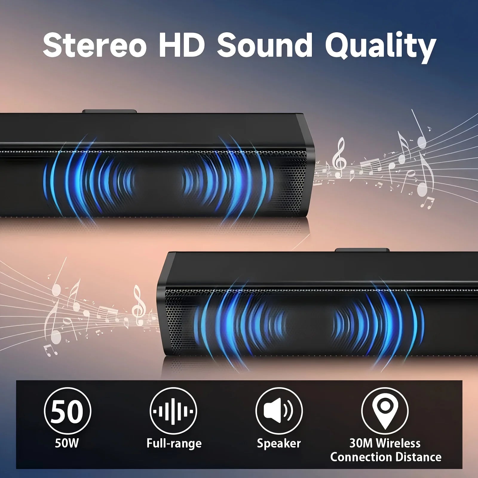 Soundbar Cinema Soundbar Hifi Wireless Bluetooth Speaker Home Theater Tv Computer Soundbar Wall-Mounted Stereo Surround Sound Effect Fm Radio Remote Control Speaker Stand