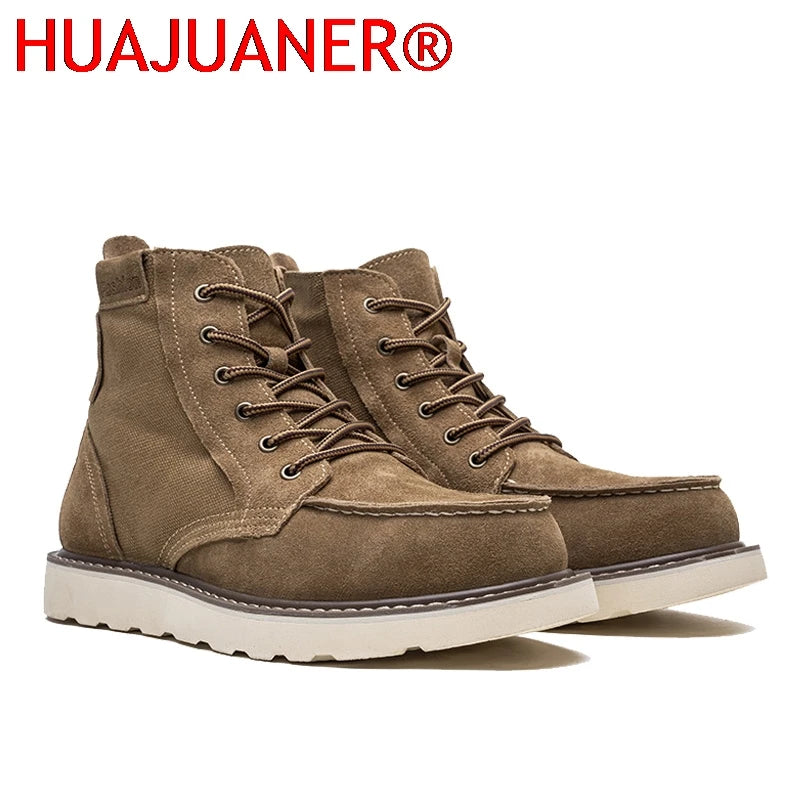 Outdoor Men Hiking Shoes Waterproof Tactical Leather Hunting Boots Desert Camping Sneakers Ankle Men Trekking Casual Shoes