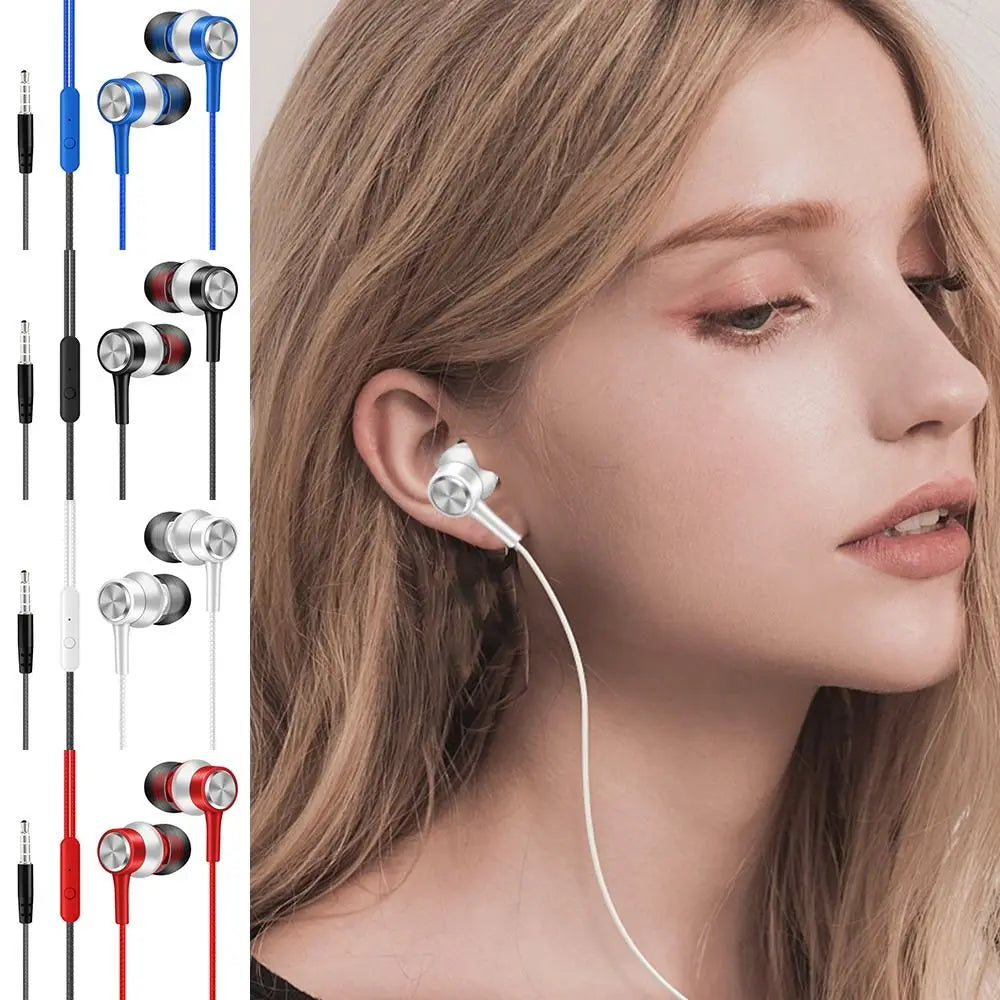 Stereo In-ear Headphones Portable High Definition 3.5mm Earphone Deep Bass Noise Canceling Music Earphones