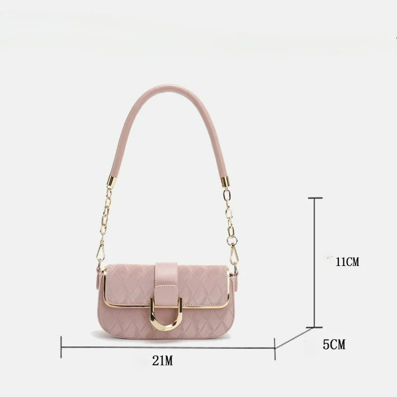 Fashion Shoulder Bags for Women 2025 New Handbags Argyle Chain Woman Crossbody Bag Double-use Small Handbag Female Bag Purse