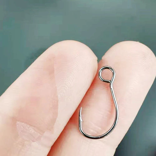 20Pcs/set Fish Hooks 4# 6# 8# 10# 12# Big Eye Single Fishing Hooks Lnline Fish Hooks For Live Bait&Hardbait Fishing Accessories