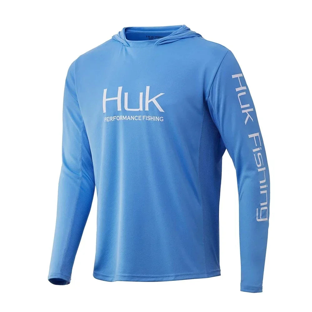 Fishing Apparel Clothing Men Long Sleeve Fishing T-shirt Sun Protection Uv Breathable Hooded Angling Camisa De Pesca