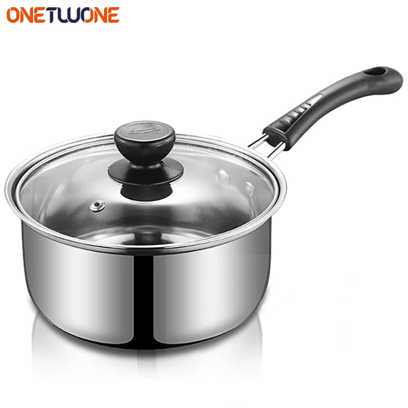 Stainless Steel Soup Pot Baby foods Pot Cookware Non-stick Pan Gas Induction Cooker Milk Pots Kitchen Tools