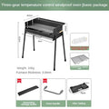 Household BBQ Grill, Outdoor Smokeless Charcoal Barbecue Oven, Portable Courtyard BBQ Tools