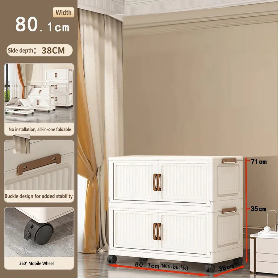 Home Bathroom Vanity Drawer Storage Cabinet Sundries Organizer for Bedroom Kitchen - Compact Utilitarian Furniture
