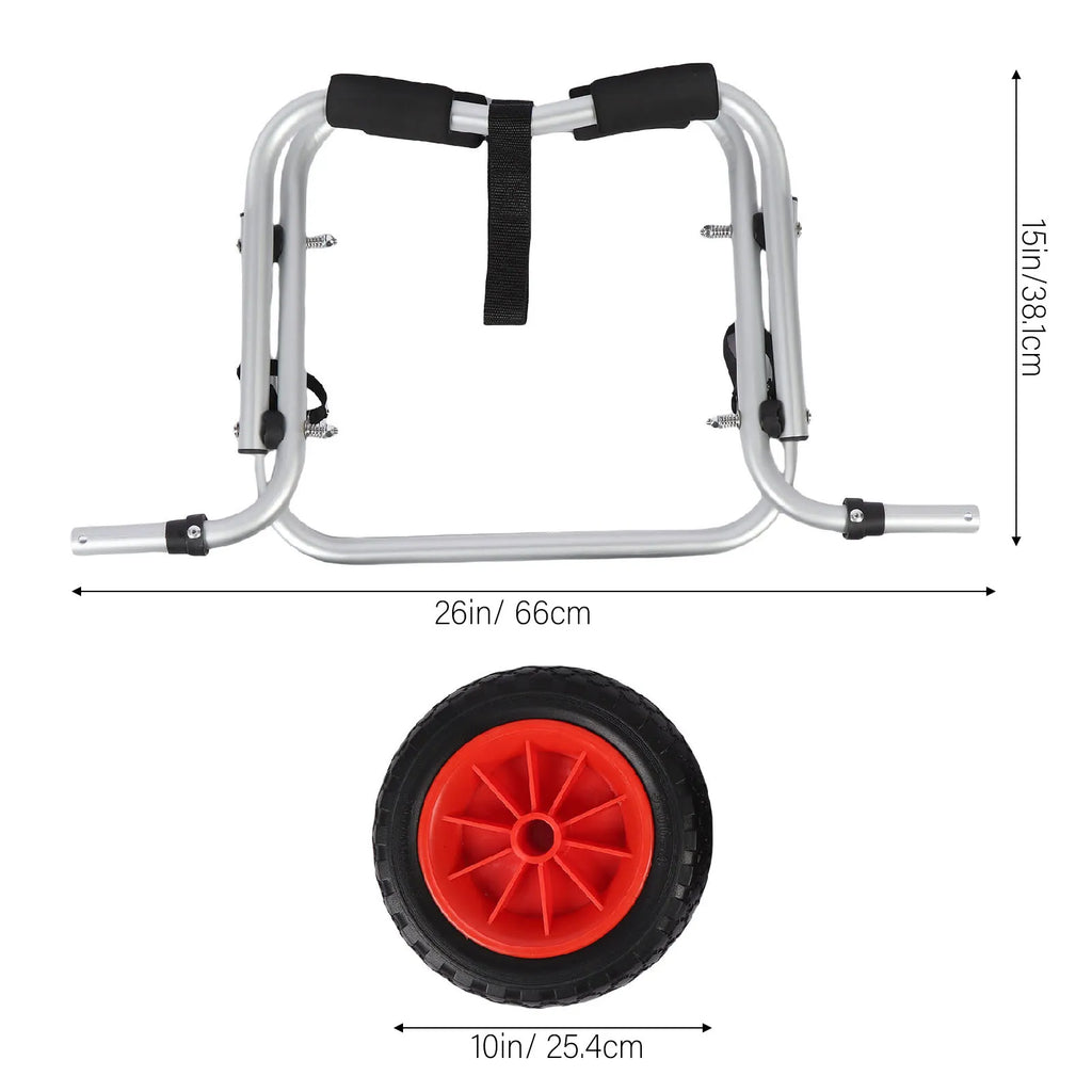 Kayak Cart Trolley with 10 Inch Solid Airless Tires Wheels Folding Universal Boat Dolly Canoe Transport Carrier for Floats Kayak