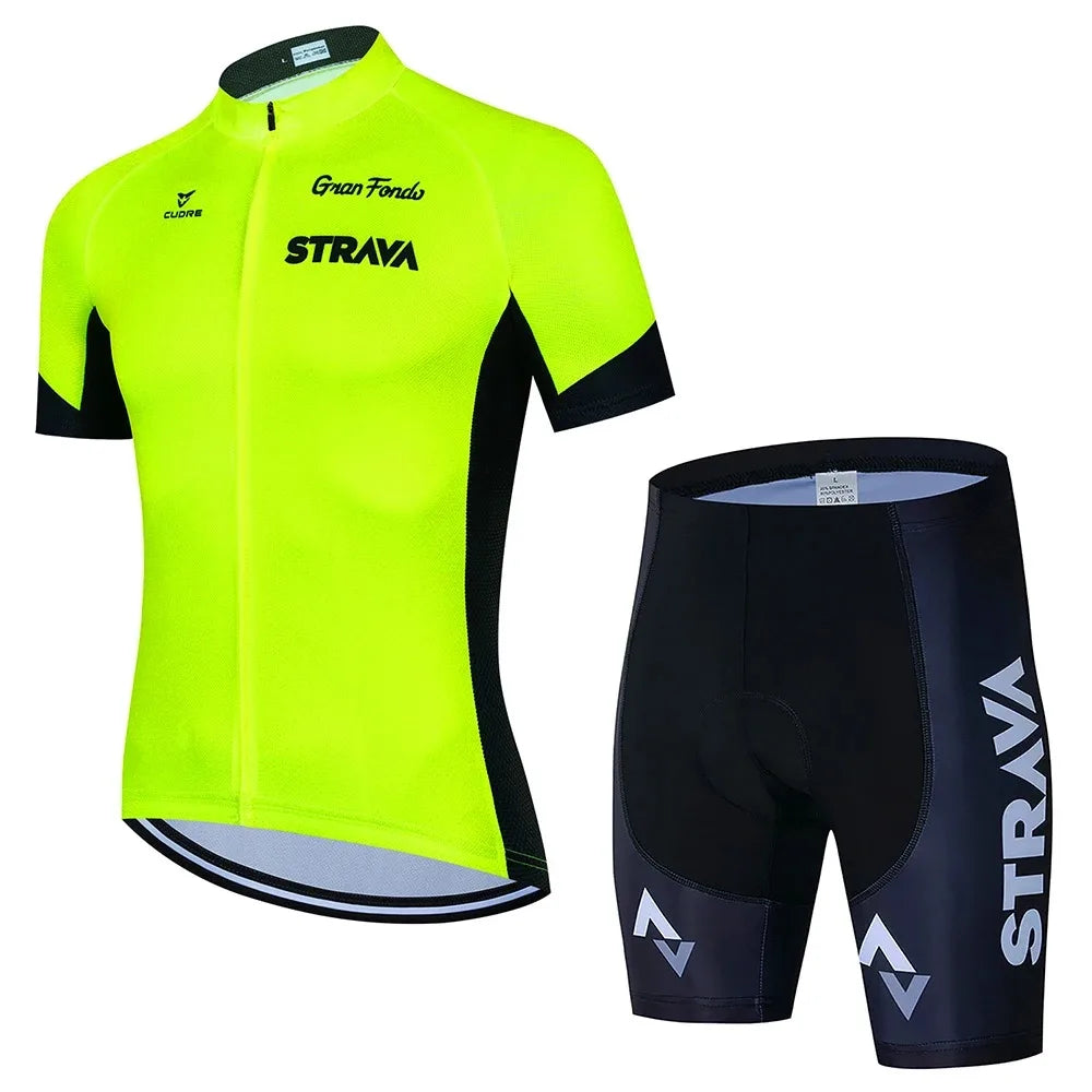 STRAVACycling Clothes For Men Cycling Sets Mountain Bike Clothes Man Summer Cycling Suit Cycling Pants Cycling Shirt Equipment