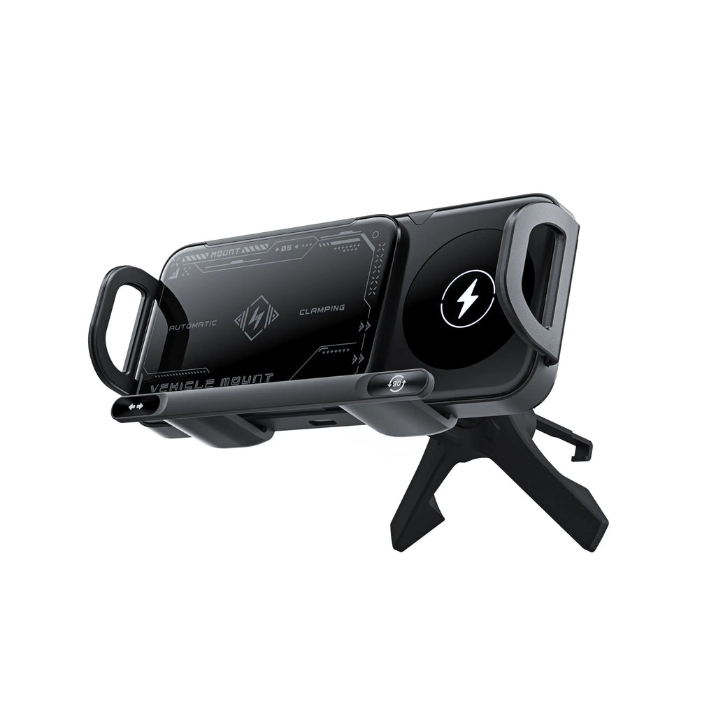 Foldable Phone Holder Car Wireless Charging Phone Mount Universal Phone Holder Intelligent Induction Electric Rotation Charger