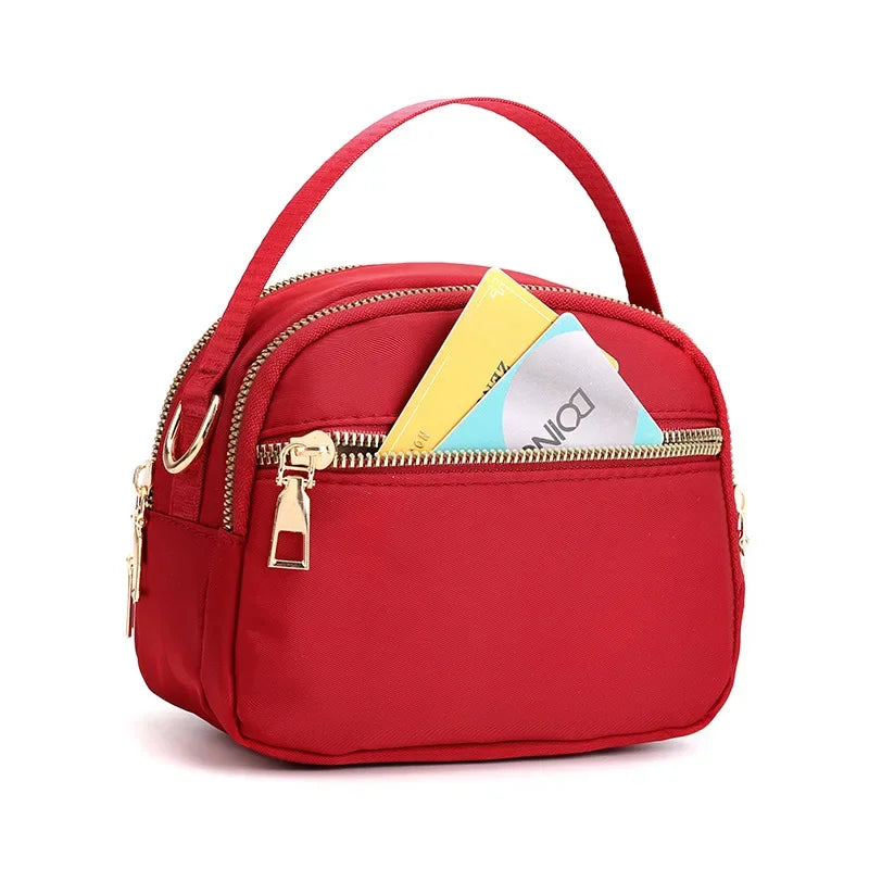 Women Handbag and Purse 2025 New Designer 3 Layers Large Capacity Shoulder Bags Lady Crossbody Bag Sweet Red Black Bolso Mujer