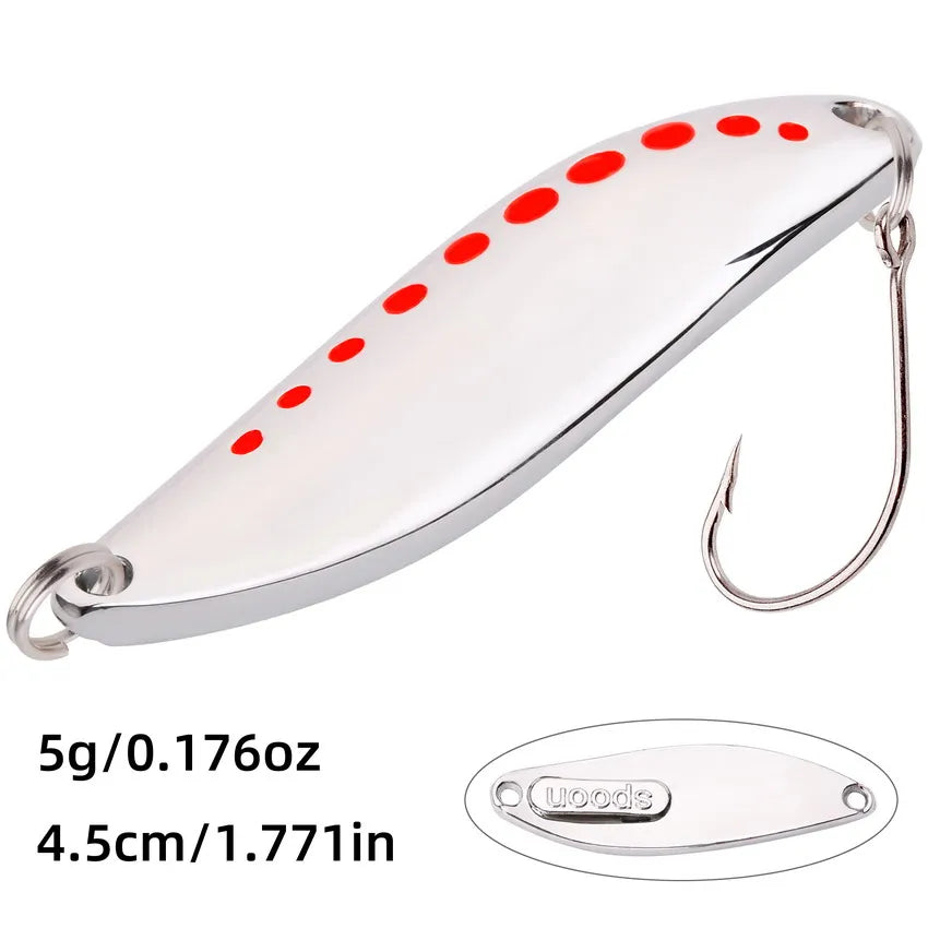 Metal Vib Leech Spinners Spoon Lures 2.5g 5g 7.5g 10g 15g 20g 25g 30g Artificial Bait Lure Fishing Tackle for Bass Pike Perch