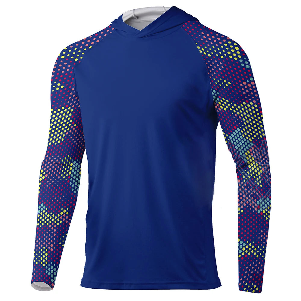Fishing Hoodie Men Clothes Summer Breathable Long Sleeve Fishing Jersey Sun Protection Camouflage Fishing Shirts