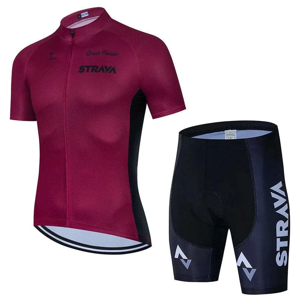 STRAVACycling Clothes For Men Cycling Sets Mountain Bike Clothes Man Summer Cycling Suit Cycling Pants Cycling Shirt Equipment