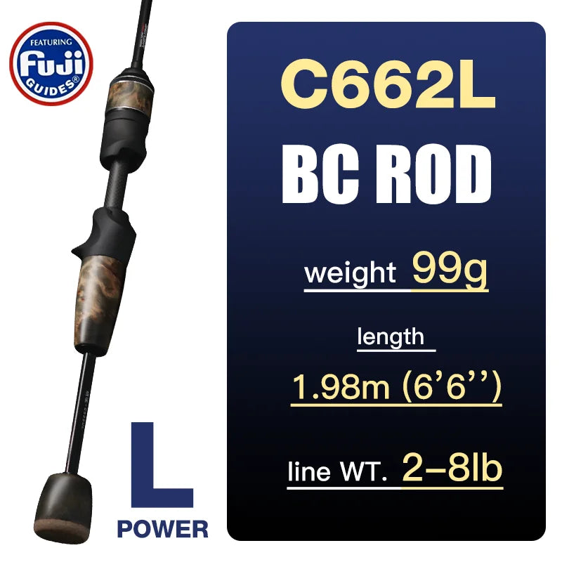 SEASIR Stream Solid Wood Fishing Rod FUJI A+O Guide Rings UL1.57M-1.98M 86G  Ultralight BFS TORAY 40T Carbon Fishing Rods