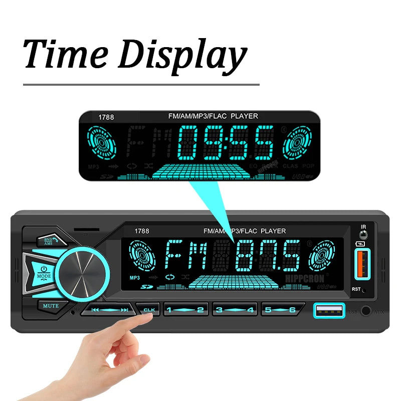 Car MP3 Player with BT Wireless FM Radio Dual USB Fast Charger TF/AUX Support And SWC Multimedia Stereo For All Vehicles
