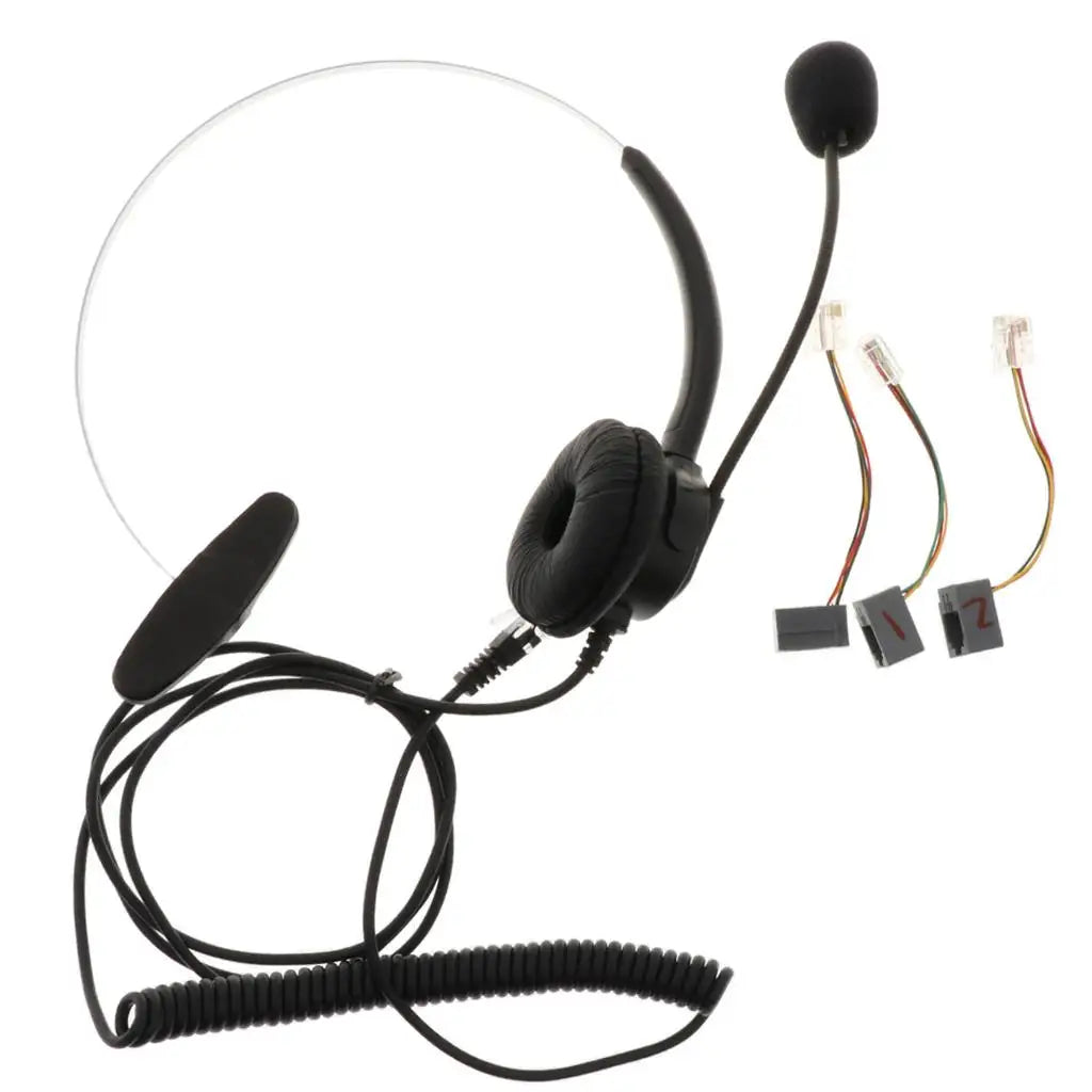 Hands-free Call Center Office Noise Cancelling RJ9 Plug Headset Headphone High clear and sharp voice communication