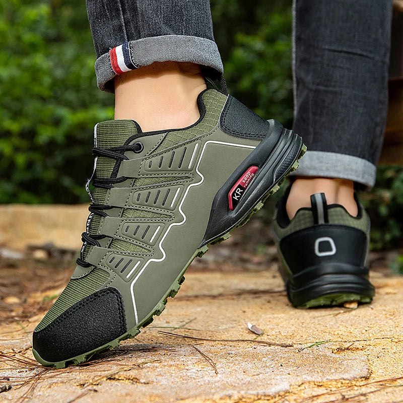 Men‘s Hiking Shoes Waterproof Outdoor Trainers Lace-up Climbing Trekking Sneakers Mountain Hunting Tactical Boots Cycle Shoes