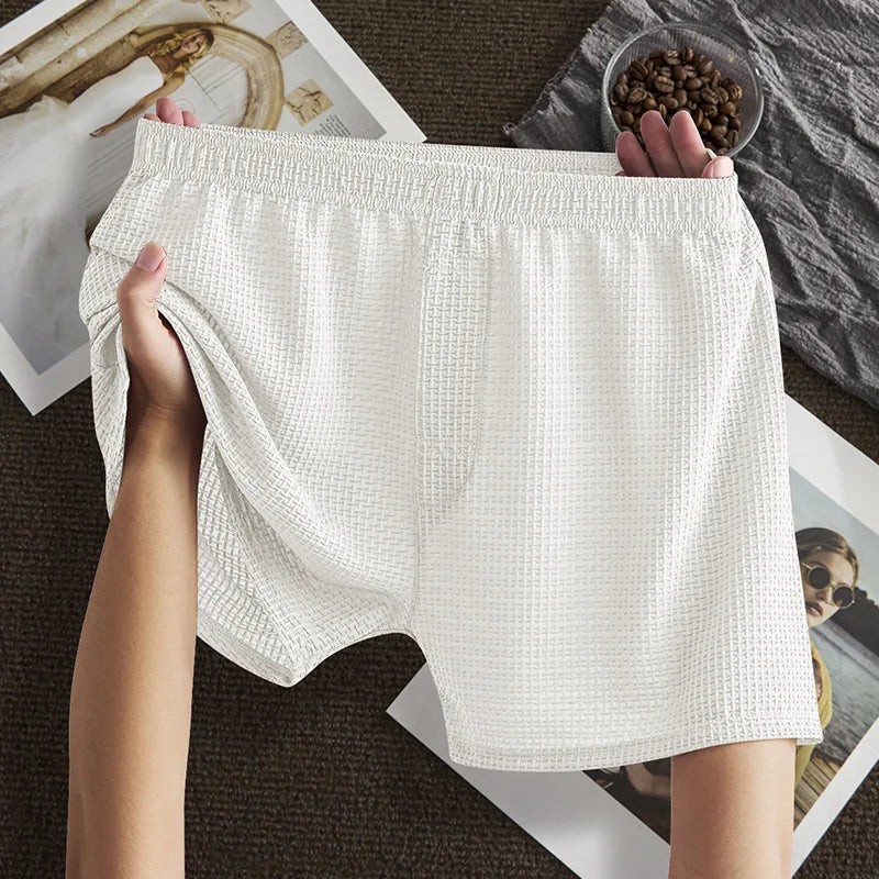 Mens Aro Pants Ice Silk Cool-Feeling Loose Breathable Boxer Briefs Men Seamless Boxer Shorts Male underwear Man Pajama Pants