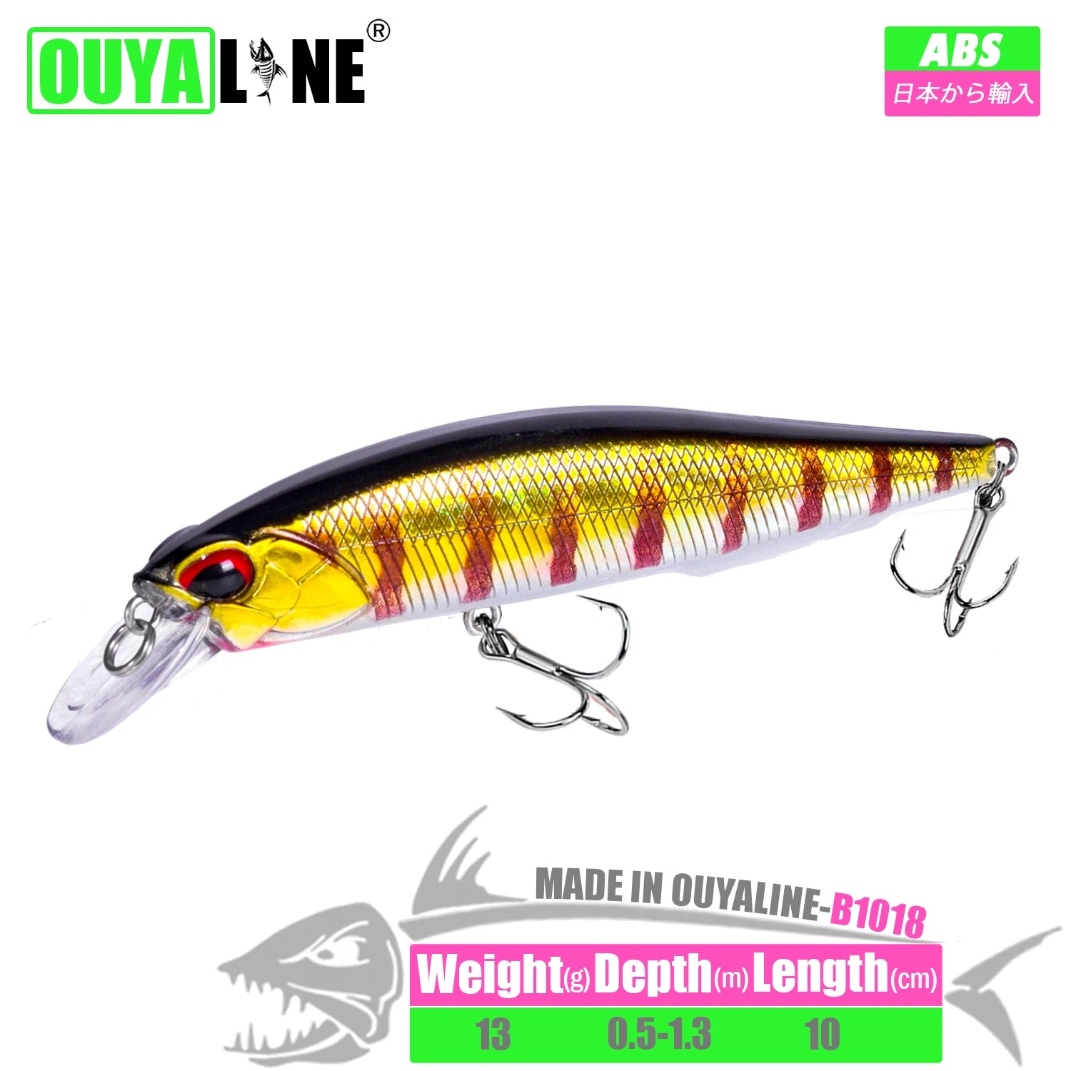 Fishing Lure Minnow Weights 13g 10cm Isca Artificial Depth 0.5-1.3m Bait Pesca Wobblers Pike Carp Fish Tackle Leurre Accessories