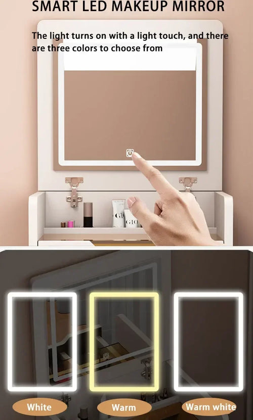 #Cheap Mini Small Vanity Desk For Makeup Mirrored Wooden Dressing Makeup Vanity Table With Shipping Included##