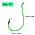 20PCS Circle Luminous Hooks Fishing Hooks Octopus Offset Fish Catfish Bulk Fishing Gear Equipment Hooks Set Saltwater Freshwater