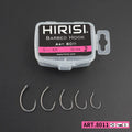 Hirisi Carp Fishing Hooks 50pcs PTFE Coating High Carbon Steel Barbed Hooks In Box 8011